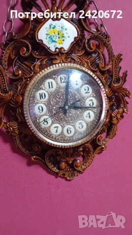 ретро стенен часовник барок, снимка 4 - Антикварни и старинни предмети - 51293917