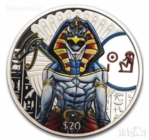 Сребърна монета Бог Ра 2 унции, снимка 2 - Нумизматика и бонистика - 53733914