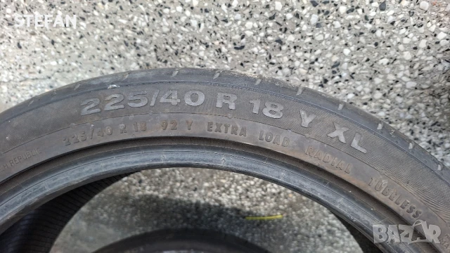 2бр. CONTINENTAL SPORTCONTACT 225/40/18, снимка 2 - Гуми и джанти - 51407858