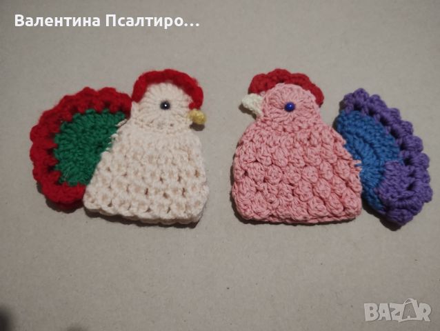 Три петлета и една кокошка амигуруми, снимка 1 - Колекции - 32274424
