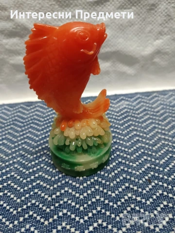 Винтидж фигура риба Кой, снимка 6 - Статуетки - 50462567