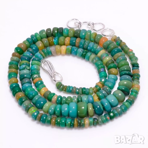 Гердани от естествен опал Етиопия, снимка 2 - Колиета, медальони, синджири - 52306660