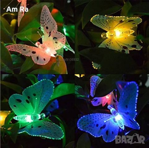 Верига от LED лампички с пеперуди, снимка 2 - Лед осветление - 45366183