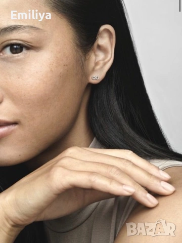 Сребърни обеци Pandora безкрайност, снимка 2 - Обеци - 53732706