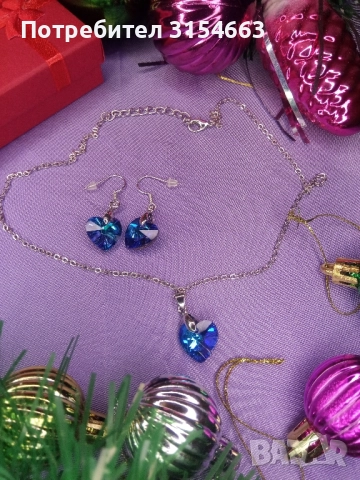 Комплект колие и обици , снимка 5 - Бижутерийни комплекти - 52772988