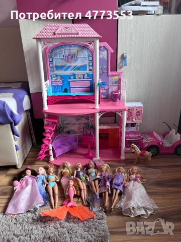 Къща на Барби Barbie кола и кукли, снимка 2 - Кукли - 53931553