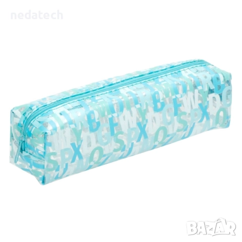 Несесер с дизан на букви, Син, 21x5.5x6см.