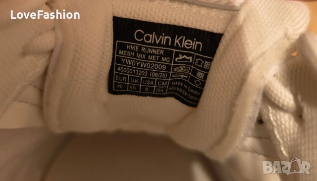 Чисто нови маратонки Calvin Klein – бели, стилни и удобни, снимка 4 - Маратонки - 53990049