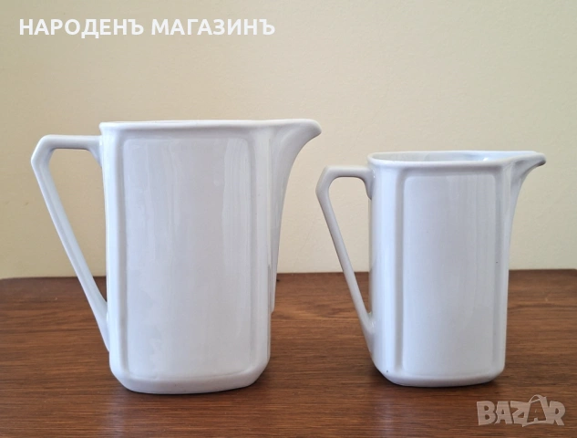 1931 г. Beyer & Bock - Нимски порцелан Комплект две кани кана латиера сервиз цветя, снимка 9 - Други ценни предмети - 53357945