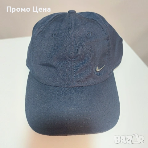 Оригинална шапка Nike с метално лого - Тъмносиня, шашка с козирка, снимка 6 - Шапки - 54207281