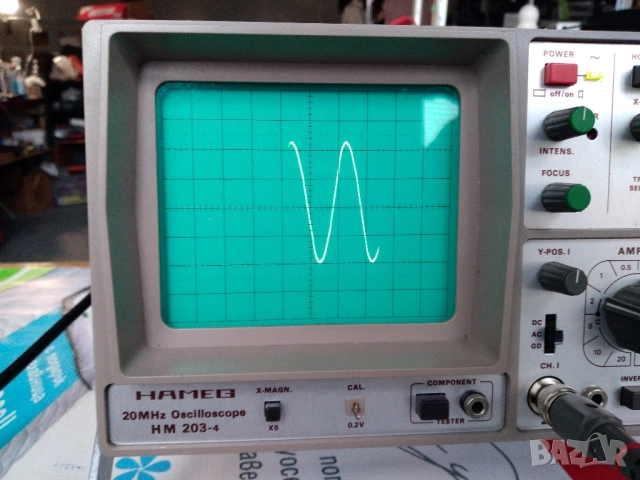 Немски, двуканален осцилоскоп HAMEG HM 203-4, снимка 6 - Друга електроника - 52276600