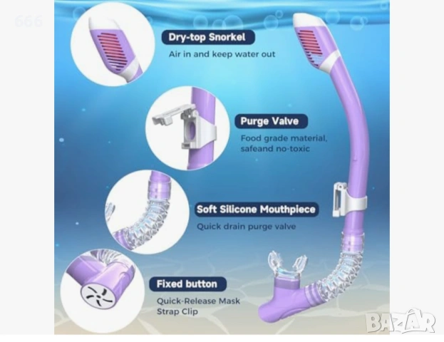 Шнорхел за деца, снимка 4 - Водни спортове - 53520888