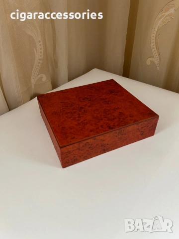 Хумидор за до 30 пури от кедър – черен / махагон, снимка 4 - Табакери - 53315092