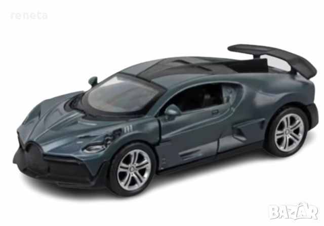 Играчка Кола,  Bugatti Divo, Звук, Метална, Сива, 14х8х7 см, снимка 1