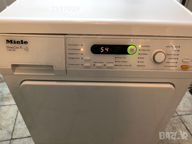 Сушилня:МиелеТ8801~8кг,термопомпа-1год гаранция,дисплей,клас:А+++\нов модел,безупречна работа