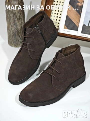 МЪЖКИ ОБУВКИ - ЕСТЕСТВЕН ВЕЛУР - код:Е19003, снимка 2 - Ежедневни обувки - 53915310