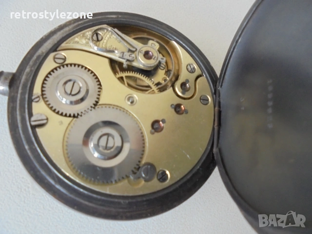 № 8563 Стар джобен часовник – военен стил, снимка 5 - Антикварни и старинни предмети - 54101594