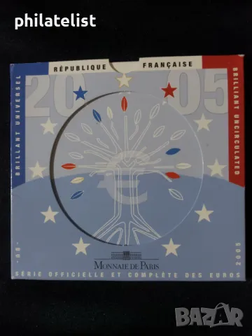 Франция 2005 - Комплектен банков евро сет от 1 цент до 2 евро, снимка 2 - Нумизматика и бонистика - 46840487