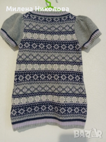 Зимна рокличка 9-12м, снимка 5 - Бебешки рокли - 51945360