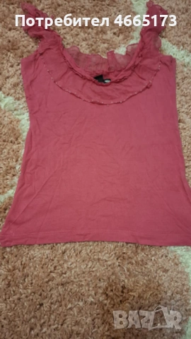 Тениска с перли, снимка 2 - Тениски - 53037611