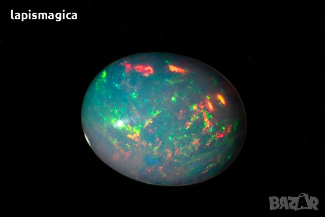 Етиопски опал 0.88ct 9x7mm овален кабошон