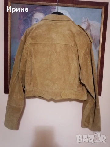 Дамско яке от естествен велур, S/М размер, снимка 2 - Якета - 53352028