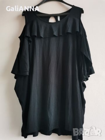 СТРАХОТНА ТУНИКА ЕФЕКТНИ РЪКАВИ 3XL-5XL, снимка 3 - Туники - 46475961