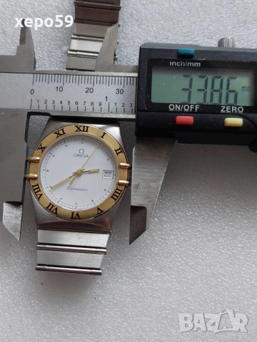 Omega Constellation Mens Watch-часовник Омега,машина кварц-корпус стомана и златна гривна 18к. злато, снимка 11 - Мъжки - 52503360