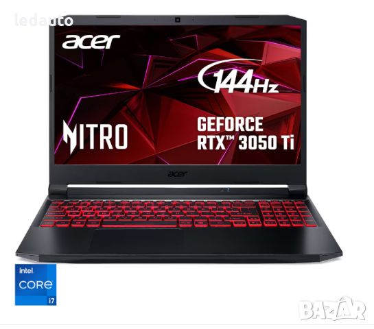 Геймърски лаптоп ACER NITRO 5 RTX 3050 TI, 16 GB RAM, 1 GB SSD, 144 HZ