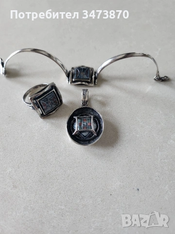 Комплект сребърни бижута, снимка 5 - Бижутерийни комплекти - 53326595