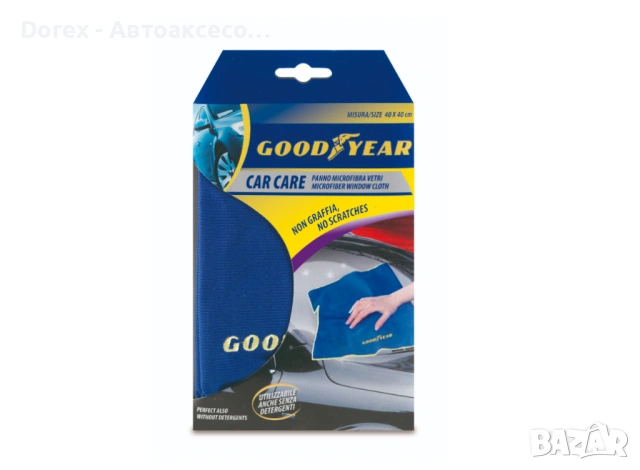 Мека универсална микрофибърна кърпа за стъкло 40 x 40 cm Goodyear