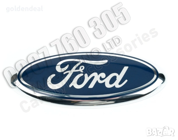 Емблема за Форд 144 мм. Черупка Алуминий Овална Самозалепваща, снимка 6 - Аксесоари и консумативи - 53755369