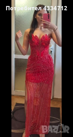 Абитуриентска рокля червена , снимка 6 - Рокли - 53489510