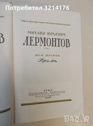 Полное собрание сочинений. Том 1-4 - Михаил Юрьевич Лермонтов, снимка 5 - Художествена литература - 50358494