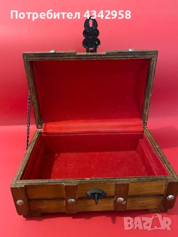 Стар малък дървен сандък. 1970 г. Германия., снимка 3 - Антикварни и старинни предмети - 52902201