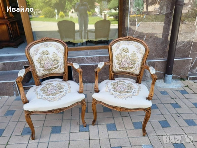 Два броя барокови кресла , снимка 3 - Столове - 53506407