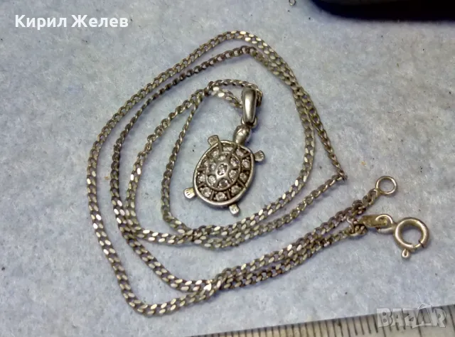 ФИГУРАЛЕН СКЪПОЦЕНЕН СРЕБЪРЕН МЕДАЛЬОН КОСТЕНУРКА СРЕБЪРНА ВЕРИЖКА КОЛИЕ РОДИРАНО СРЕБРО 925 47539, снимка 7 - Колиета, медальони, синджири - 49606084