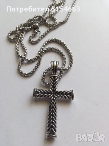 Колие с кръст , снимка 4 - Колиета, медальони, синджири - 45535829