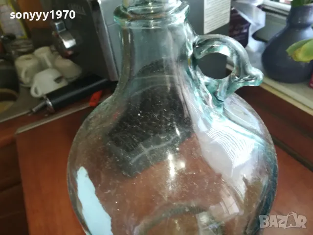 5L-ДАМАДЖАНА///СТЪКЛЕНО ПРАЗНО ШИШЕ ЗА РАКИЯ/ВИНО 0205251422, снимка 3 - Колекции - 50127099