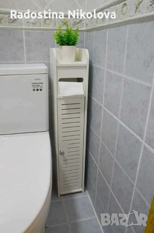 Водоустойчив шкаф за баня,ултра тънък рафт за съхранение,подходящ за малки пространства, снимка 2 - Шкафове - 52389113