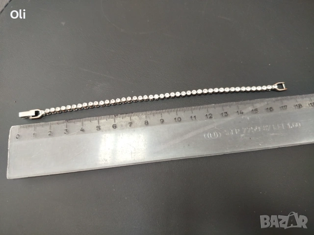 Оргинална сребърна гривна сваровски / svarovski, снимка 7 - Гривни - 53815199