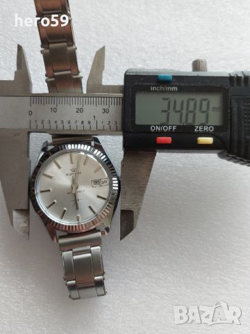 Ръчен швейцарски механичен часовник,-тип Ролекс,1970-80г.неизползван, снимка 9 - Мъжки - 46449837