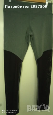 Дамски Спортен комплект 2 части Клин + Потник Сив / Черен размер М, снимка 14 - Спортни екипи - 50799921