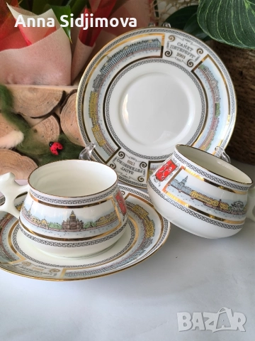 РУСКИ ПОРЦЕЛАН ЛФЗ двоен сет за кафе