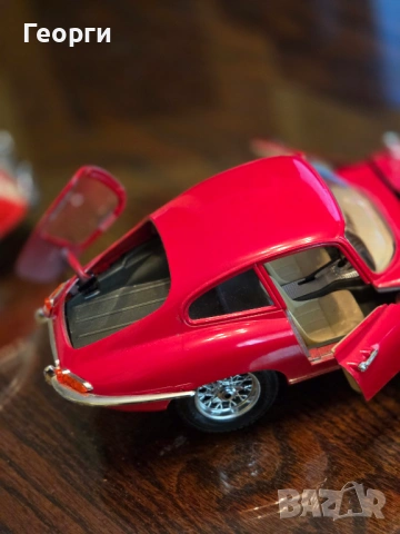 Jaguar E-Type Coupe 1961 1:18 Burago, снимка 6 - Колекции - 53690230