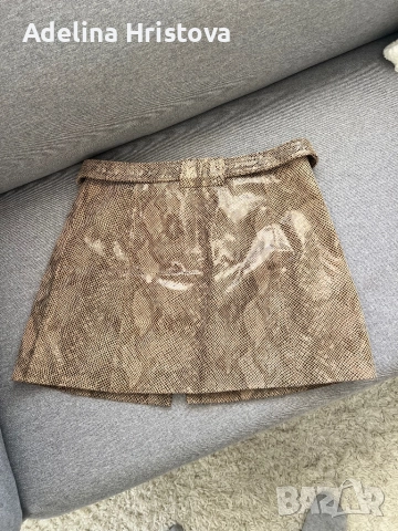 Еко кожа змия пола Zara M, снимка 10 - Поли - 51813376