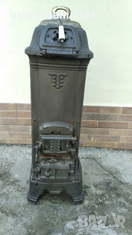 Стара печка Hammona на дърва с емайл, снимка 1