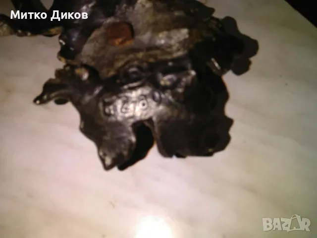 Свещник за една свещ маркиран СССР винтидж от соца Н-57мм и 165х92мм, снимка 5 - Колекции - 49795944