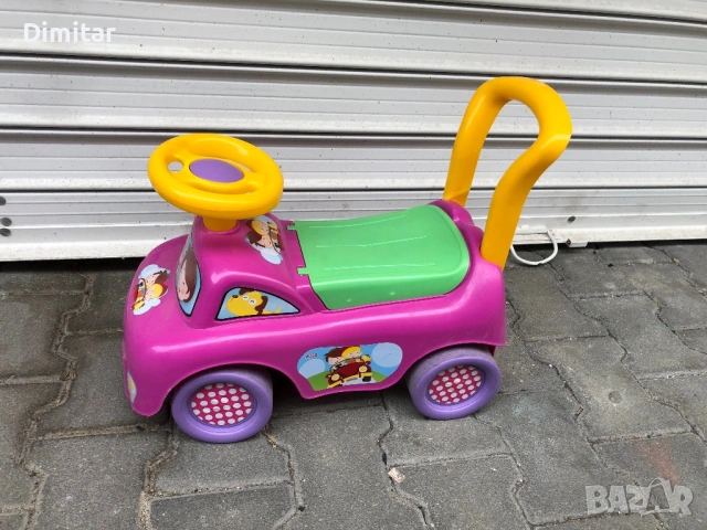 Количка за яздене и бутане Маймунка, Ride-On Monckey, 46x23x41 cm, Розова, снимка 2 - Детски велосипеди, триколки и коли - 54222574