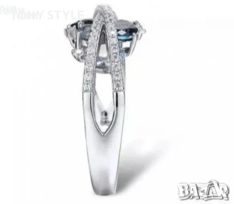 Нов Сребърен Дамски Пръстен с Цирконий , снимка 2 - Пръстени - 53729750